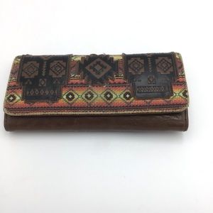 Loungefly Brown Multi-Color Southwestern Pattern Wallet